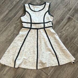 Bonnie Jean Girls Dress Size 6 Gray White‎ Fit & Flare Sleeveless